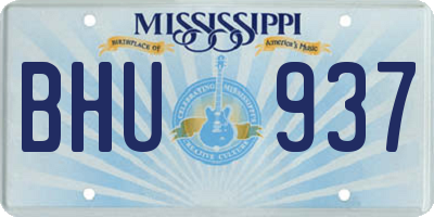 MS license plate BHU937