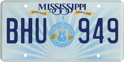 MS license plate BHU949