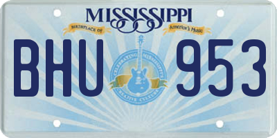 MS license plate BHU953