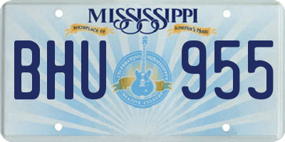 MS license plate BHU955