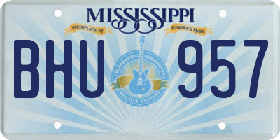 MS license plate BHU957
