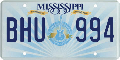 MS license plate BHU994