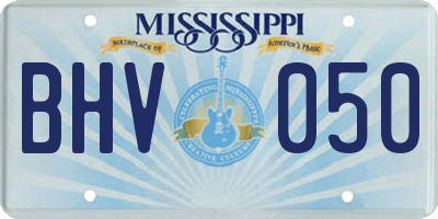MS license plate BHV050