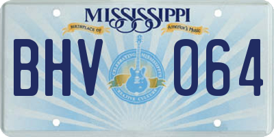 MS license plate BHV064