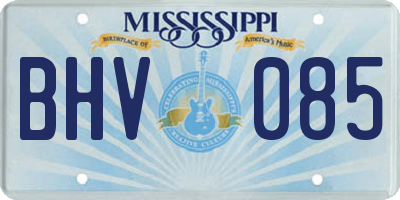 MS license plate BHV085