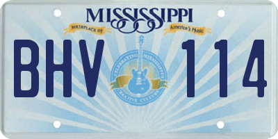 MS license plate BHV114