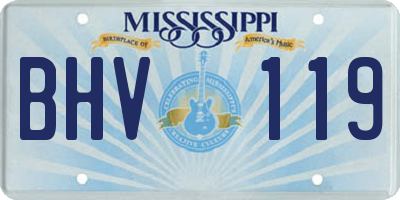 MS license plate BHV119