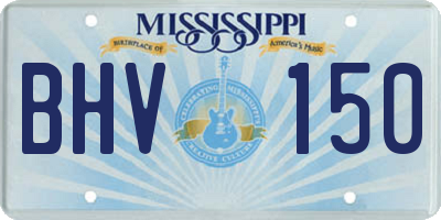 MS license plate BHV150