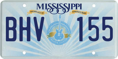 MS license plate BHV155