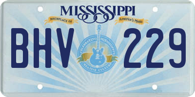 MS license plate BHV229
