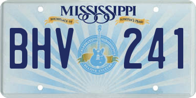 MS license plate BHV241