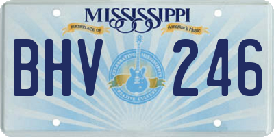 MS license plate BHV246