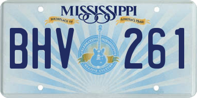 MS license plate BHV261