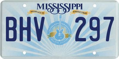 MS license plate BHV297