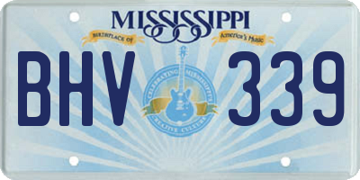 MS license plate BHV339