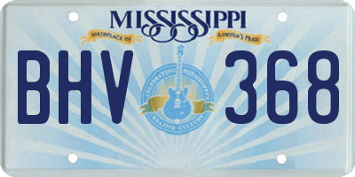 MS license plate BHV368