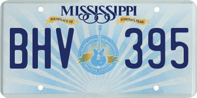 MS license plate BHV395