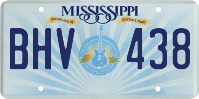 MS license plate BHV438