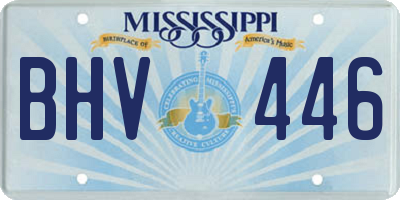 MS license plate BHV446