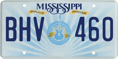 MS license plate BHV460