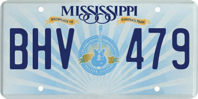 MS license plate BHV479