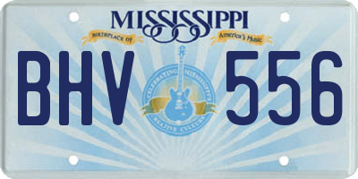 MS license plate BHV556