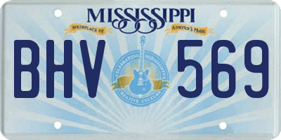 MS license plate BHV569