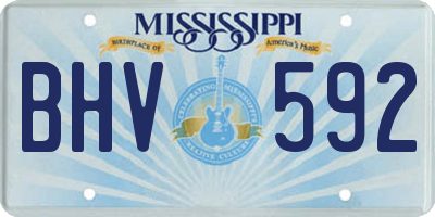 MS license plate BHV592