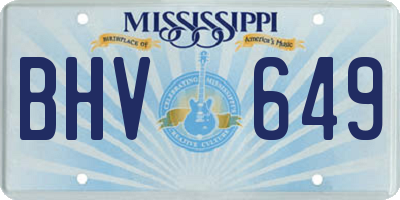 MS license plate BHV649