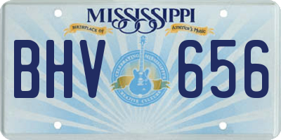 MS license plate BHV656