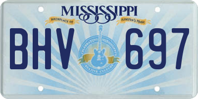 MS license plate BHV697