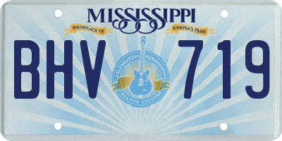 MS license plate BHV719