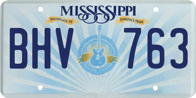 MS license plate BHV763