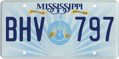 MS license plate BHV797