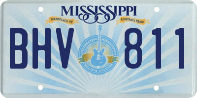 MS license plate BHV811