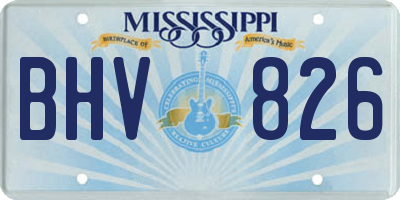 MS license plate BHV826