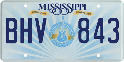 MS license plate BHV843