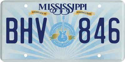 MS license plate BHV846