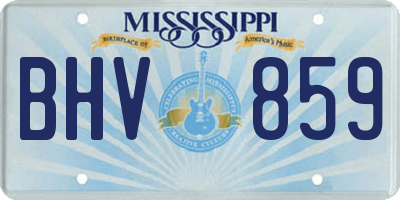MS license plate BHV859