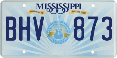 MS license plate BHV873