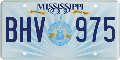 MS license plate BHV975