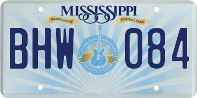 MS license plate BHW084