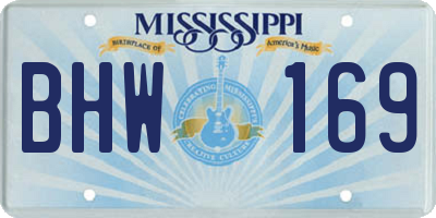 MS license plate BHW169