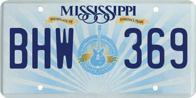MS license plate BHW369