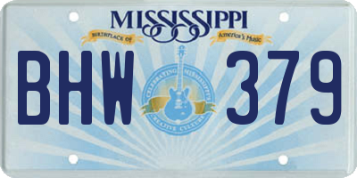 MS license plate BHW379
