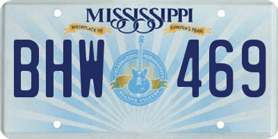 MS license plate BHW469