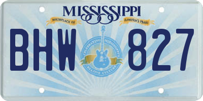 MS license plate BHW827