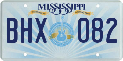 MS license plate BHX082