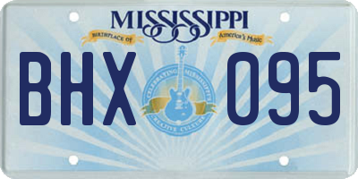 MS license plate BHX095