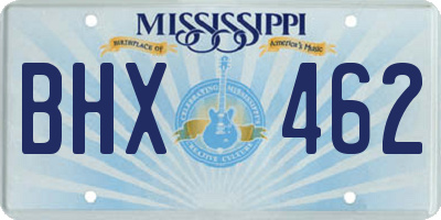 MS license plate BHX462